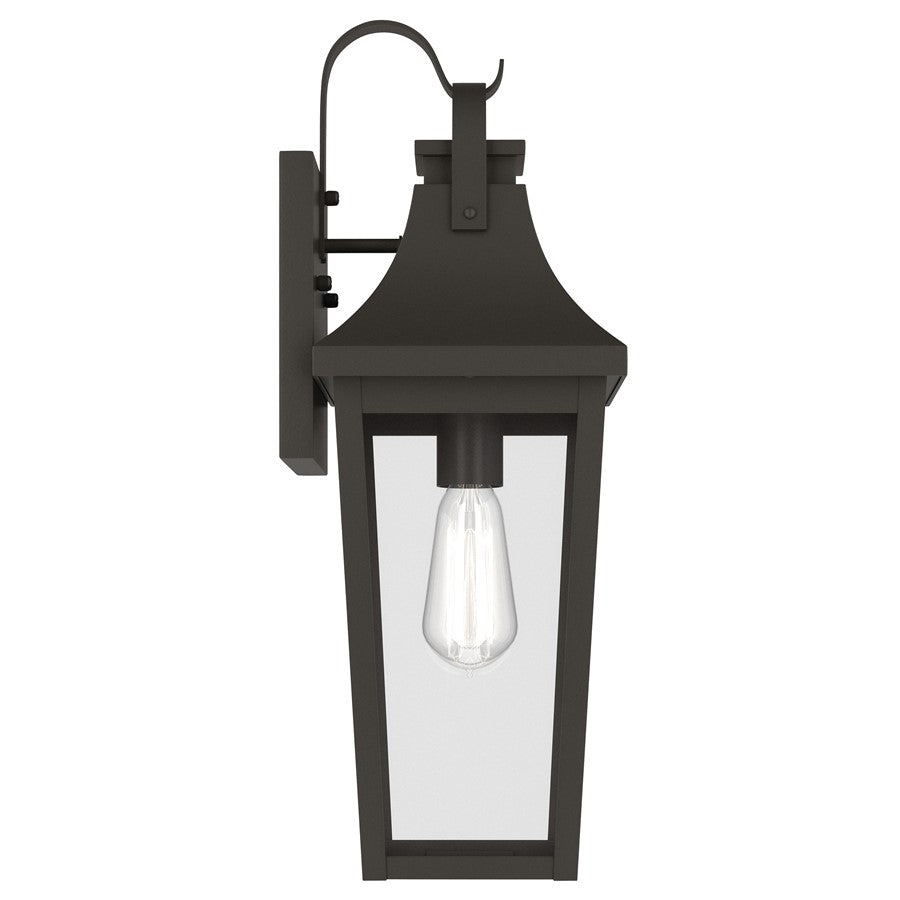 Kichler Cleary 20in 1-Light Outdoor Wall Light | Traditional Olde Bronze Aluminum and Clear Glass | Entryway & Pathway | 7 x 20 x 8 in | Model 59194OZ