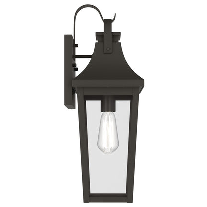 Kichler Cleary 20in 1-Light Outdoor Wall Light | Traditional Olde Bronze Aluminum and Clear Glass | Entryway & Pathway | 7 x 20 x 8 in | Model 59194OZ