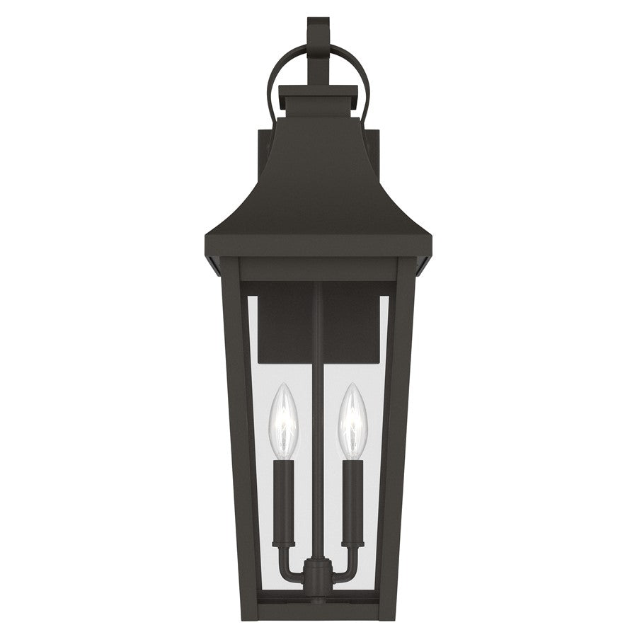 Kichler Cleary 24in 2-Light Outdoor Wall Light | Traditional Olde Bronze Aluminum | Entryway & Covered Patio | W 8 x H 24 x Ext 9 in | Model 59195OZ