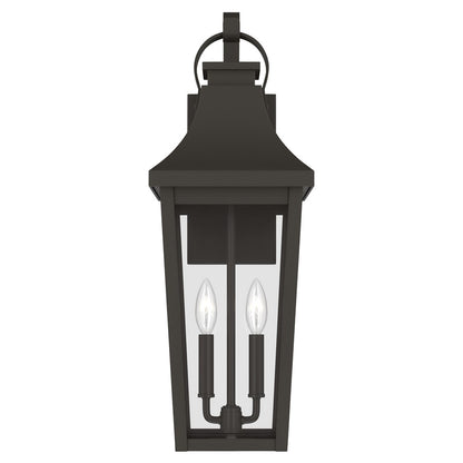 Kichler Cleary 24in 2-Light Outdoor Wall Light | Traditional Olde Bronze Aluminum | Entryway & Covered Patio | W 8 x H 24 x Ext 9 in | Model 59195OZ