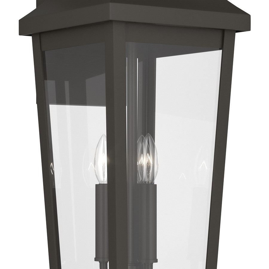 Kichler Cleary 30in 3-Light Outdoor Wall Light | Traditional Olde Bronze and Clear Glass | Entryway & Patio Accent | Model 59196OZ