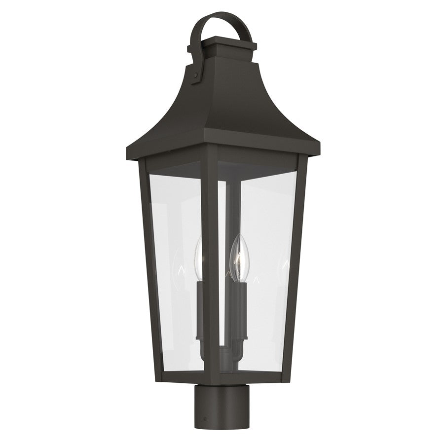 Kichler Cleary 25.25in 2-Light Outdoor Post Light | Traditional Olde Bronze and Clear Glass | Entryway & Pathway | Model 59197OZ