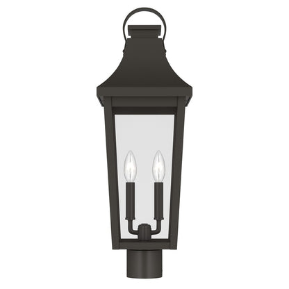 Kichler Cleary 25.25in 2-Light Outdoor Post Light | Traditional Olde Bronze and Clear Glass | Entryway & Pathway | Model 59197OZ