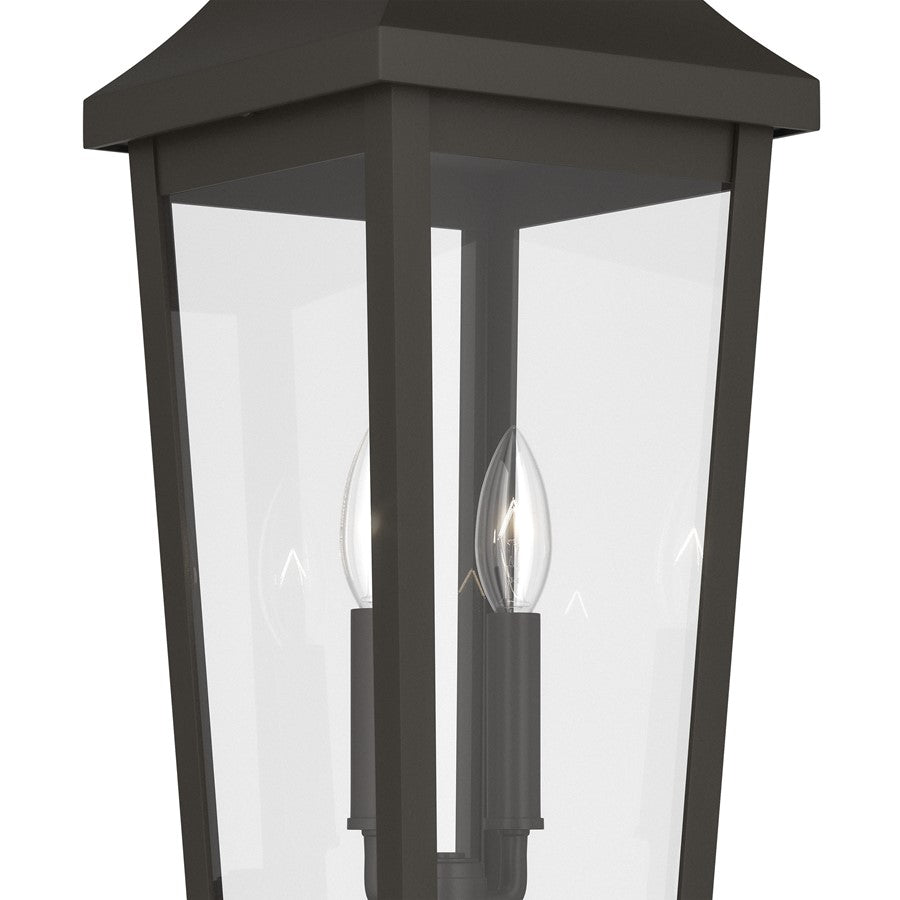 Kichler Cleary 25.25in 2-Light Outdoor Post Light | Traditional Olde Bronze and Clear Glass | Entryway & Pathway | Model 59197OZ