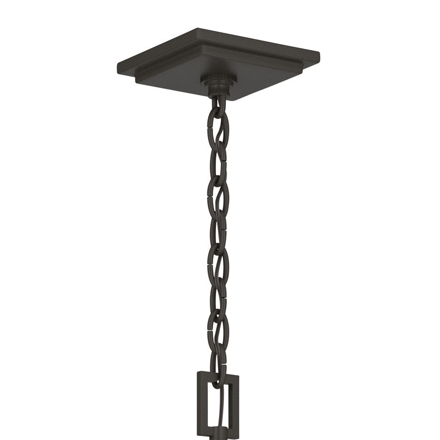 Kichler Cleary 24in 2-Light Outdoor Pendant | Traditional Olde Bronze Aluminum and Clear Glass | Covered Porch & Patio | Model 59198OZ