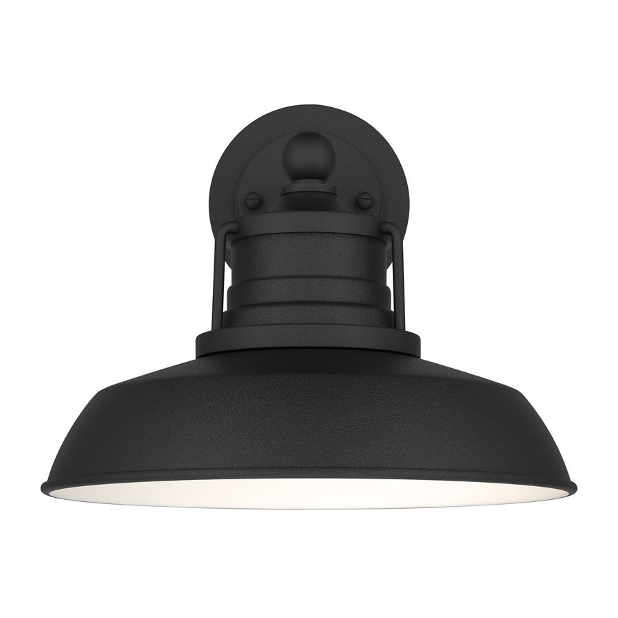 Kichler Fielding 12in 1-Light Outdoor Wall Light | Industrial Textured Black Metal | Entryway & Porch | 12 x 10 x 12.5 in | Model 59205BKT