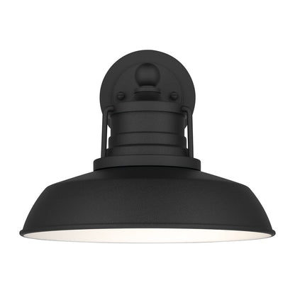 Kichler Fielding 12in 1-Light Outdoor Wall Light | Industrial Textured Black Metal | Entryway & Porch | 12 x 10 x 12.5 in | Model 59205BKT
