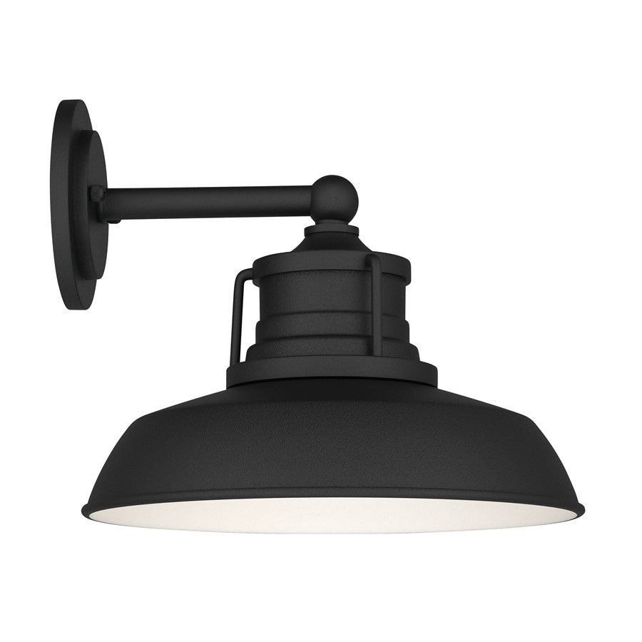 Kichler Fielding 12in 1-Light Outdoor Wall Light | Industrial Textured Black Metal | Entryway & Porch | 12 x 10 x 12.5 in | Model 59205BKT