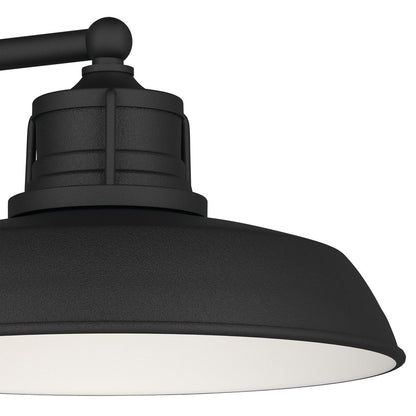Kichler Fielding 12in 1-Light Outdoor Wall Light | Industrial Textured Black Metal | Entryway & Porch | 12 x 10 x 12.5 in | Model 59205BKT