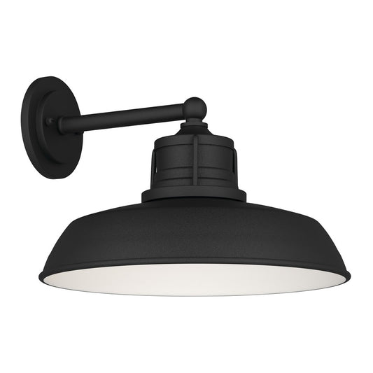 Kichler Fielding 15in 1-Light Outdoor Wall Light | Industrial Textured Black Aluminum | Entryway & Garage | 15 x 10.75 in | Model 59206BKT