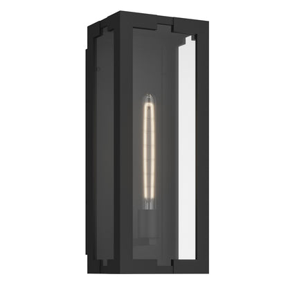 Kichler Calen 18.25in 1-Light Outdoor Wall Light | Modern Textured Black Aluminum | Entryway & Covered Patio | W 7 x H 18 x Ext 6 in | Model 59209BKT