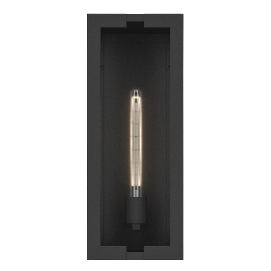 Kichler Calen 18.25in 1-Light Outdoor Wall Light | Modern Textured Black Aluminum | Entryway & Covered Patio | W 7 x H 18 x Ext 6 in | Model 59209BKT