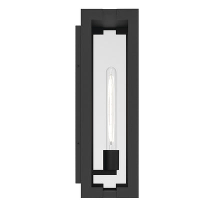 Kichler Calen 18.25in 1-Light Outdoor Wall Light | Modern Textured Black Aluminum | Entryway & Covered Patio | W 7 x H 18 x Ext 6 in | Model 59209BKT
