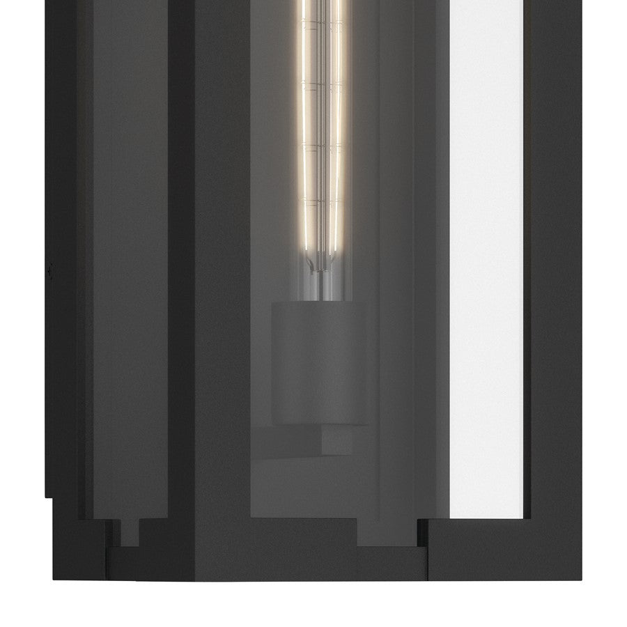 Kichler Calen 18.25in 1-Light Outdoor Wall Light | Modern Textured Black Aluminum | Entryway & Covered Patio | W 7 x H 18 x Ext 6 in | Model 59209BKT