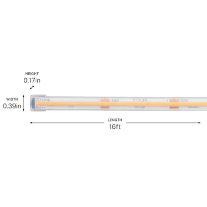 Kichler 6T Series 192in COB Wet Tape Light High 3000K | White Plastic LED Strip | Outdoor & Wet Location Under Cabinet | 240 lm | Model 6COB316H30WH