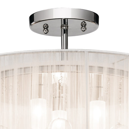 Kichler Imbuia 3 Light 16" Semi Flush Mount, Chrome