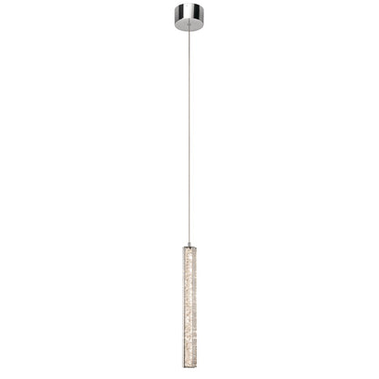 Kichler Neruda 1Lt LED Mini Pendant, Chrome/Clear Bubble Optical Crystal - 83339