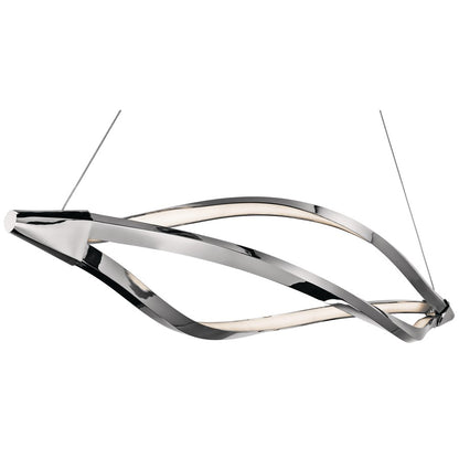 Kichler Meridian 1 Light 43" Round Pendant, Chrome