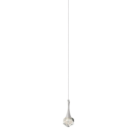 Kichler Rockne 1 Light led Mini Pendant, Chrome/Clear Optical Crystal - 83491