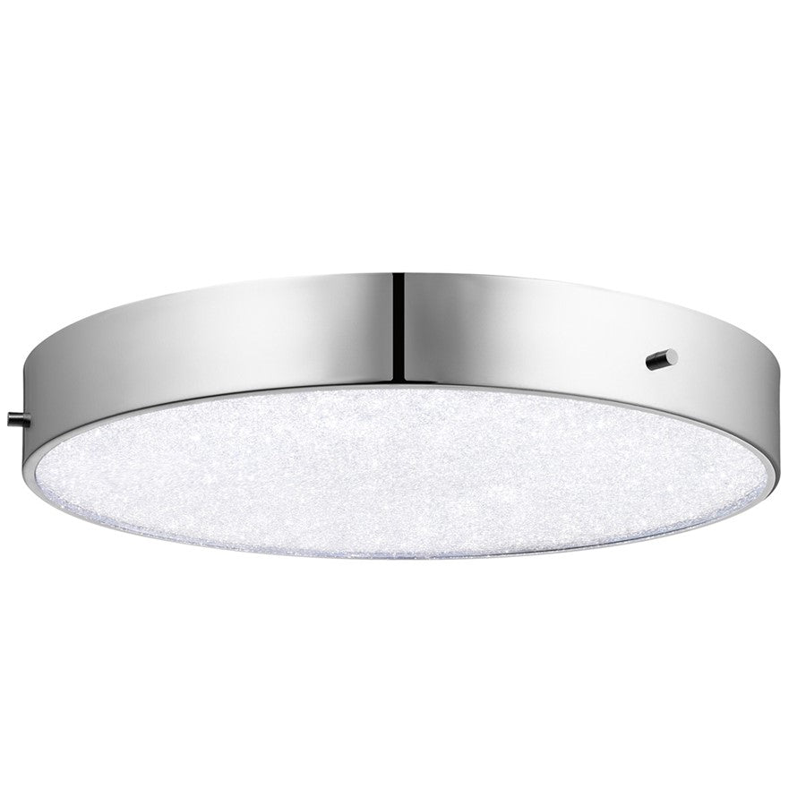 Kichler Crystal Moon 1Lt 15" Flush Mount, Chrome/Clear Cubic Zirconia - 83588