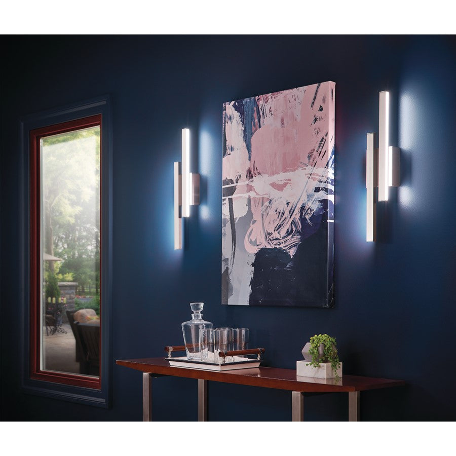 Kichler Idril 2 Light LED Wall Sconce, Brushed Nickel