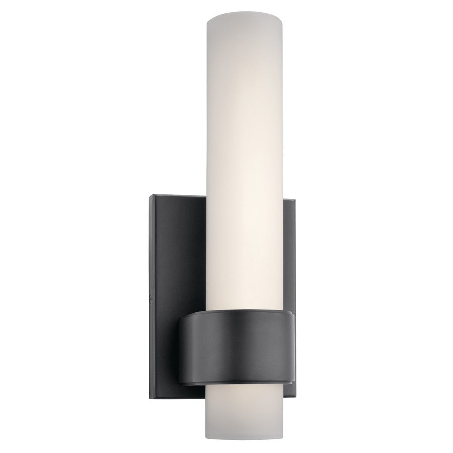 Kichler Izza 1 Light LED Wall Sconce, Bronze/Satin Etched Cased Opal - 83747
