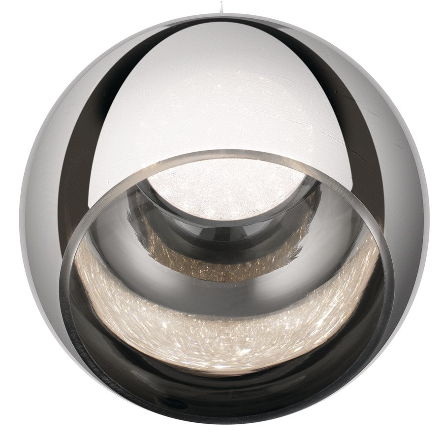 Kichler Rendo 1 Light 11" LED Mini Pendant, Chrome/Smoked
