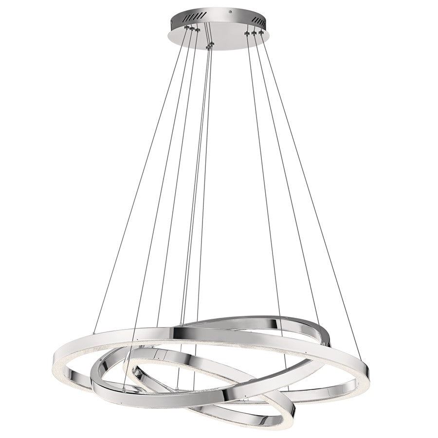 Kichler Opus 3 Light Chandelier Multi Tier, Chrome