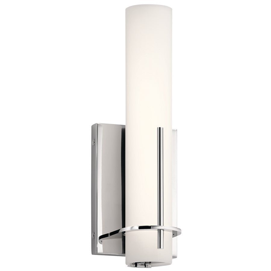 Kichler Traverso 1 Light Wall Sconce, Chrome/Satin Etched Opal - 83944