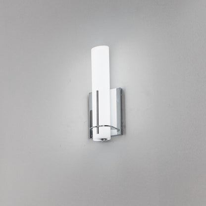 Kichler Traverso 1 Light Wall Sconce, Chrome/Satin Etched Opal
