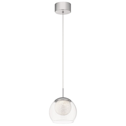 Kichler Lexi 1 Light LED Mini Pendant, Chrome/Clear - 84010