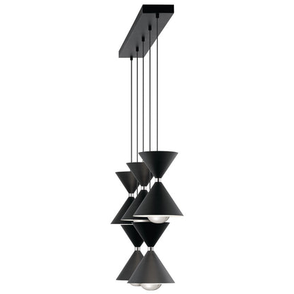 Kichler Kordan 10 Light Pendant, Matte Black