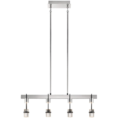 Kichler Ayse 3 Light Chandelier, Matte Black/Clear Bubble Crystal