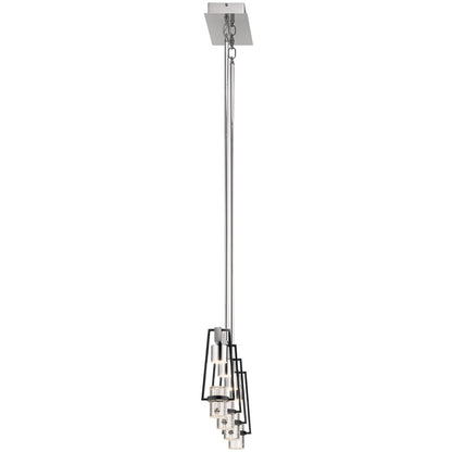Kichler Ayse 3 Light Chandelier, Matte Black/Clear Bubble Crystal