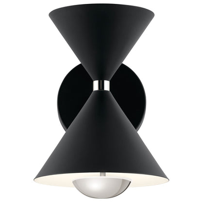 Kichler Kordan 2 Light Wall Bracket, Matte Black
