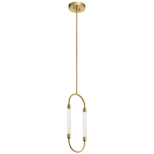 Kichler Delsey 1 Light LED Mini Pendant, Champagne Gold/Clear - 84150