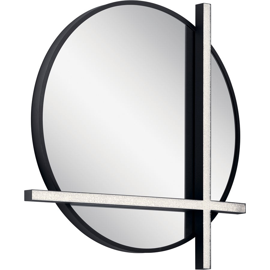 Kichler Kemena LED Lighted Mirror, Matte Black/Mirror - 84163