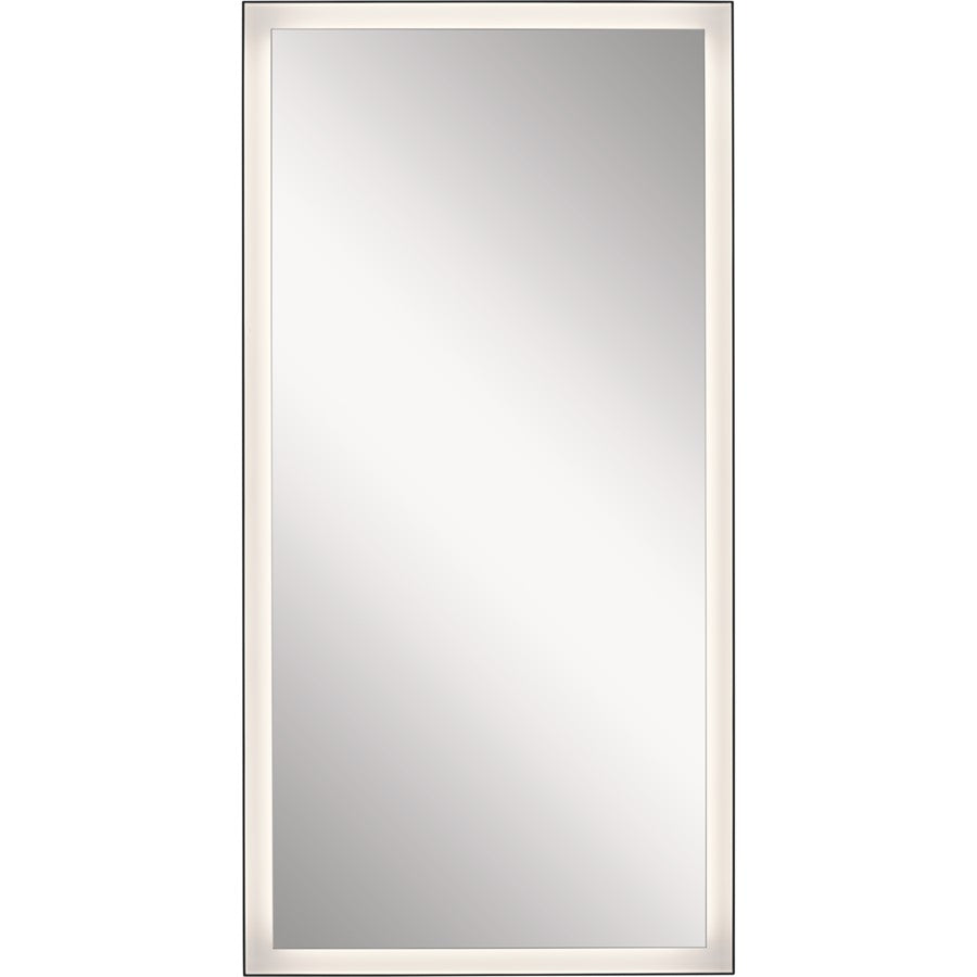 Kichler Ryame 30" Lighted Mirror, Matte Black/Mirror