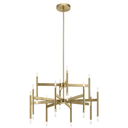 Kichler Kizette 24 Light Chandelier 2 Tier, Champagne Gold - 84178