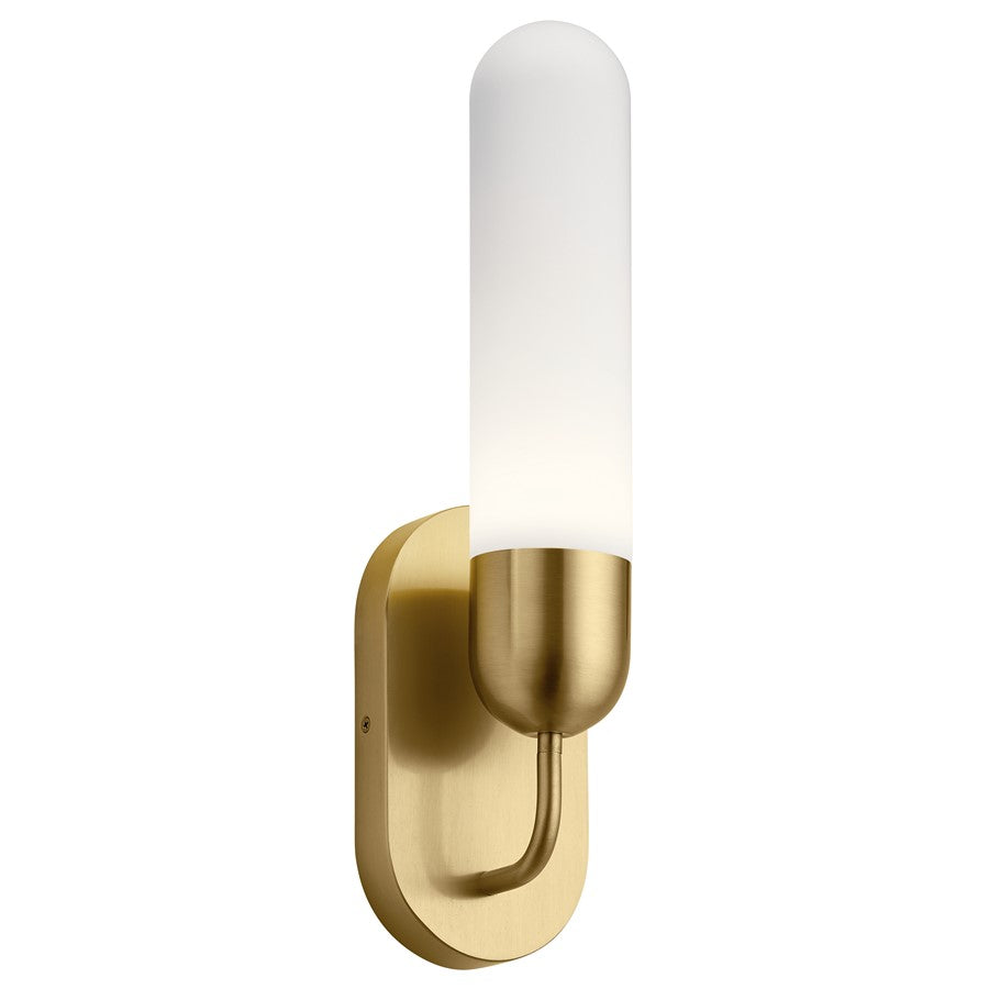 Kichler Sorno 1Lt Wall Bracket, Champagne Gold/Satin Etched Cased Opal