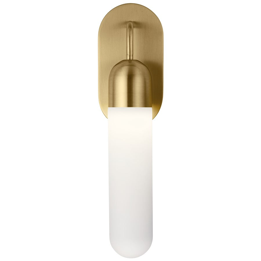 Kichler Sorno 1Lt Wall Bracket, Champagne Gold/Satin Etched Cased Opal