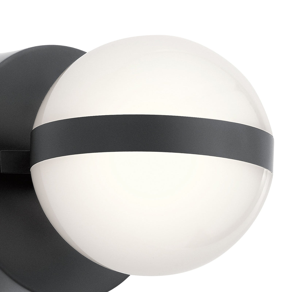 Kichler Brettin 5in 1-Light Wall Sconce | Mid-Century Modern Matte Black Steel | Bathroom & Powder Room Vanity | 5 x 5 x 7 in | Model 85090MBK