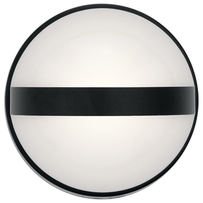 Kichler Brettin 5in 1-Light Wall Sconce | Mid-Century Modern Matte Black Steel | Bathroom & Powder Room Vanity | 5 x 5 x 7 in | Model 85090MBK