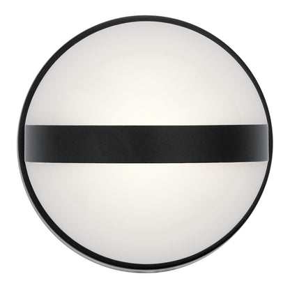 Kichler Brettin 5in 1-Light Wall Sconce | Mid-Century Modern Matte Black Steel | Bathroom & Powder Room Vanity | 5 x 5 x 7 in | Model 85090MBK