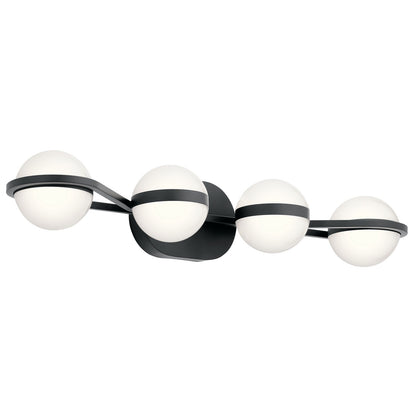 Kichler Brettin 4 Light Bath, LED, Matte Black