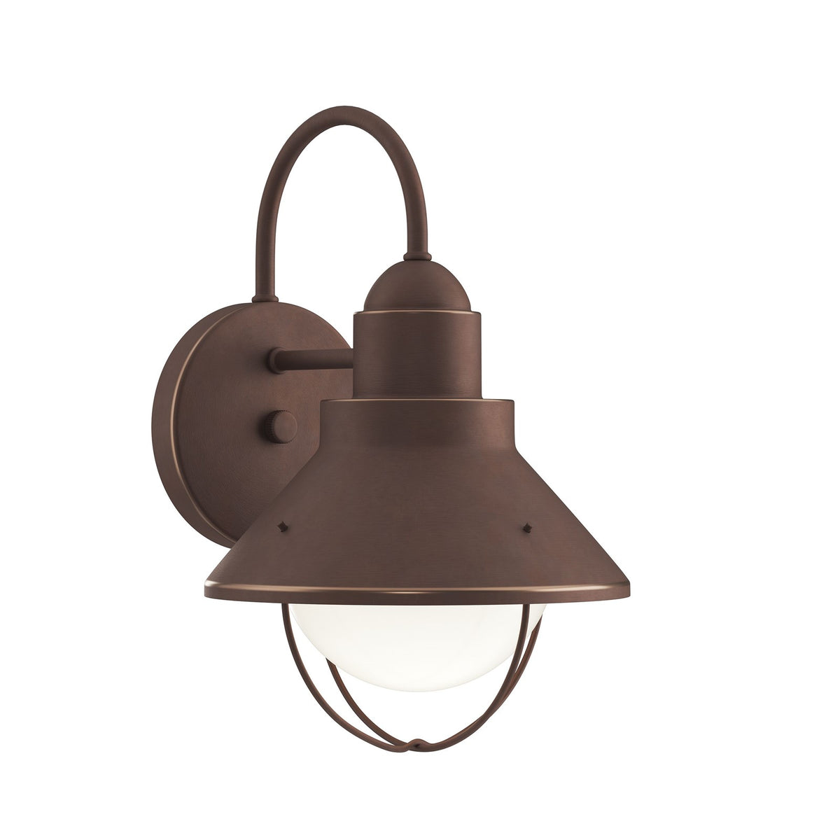 Kichler Seaside 12in 1-Light Outdoor Wall Sconce | Olde Bronze Aluminum & Stainless Steel | Covered Patio & Entryway | Model 9022OZ