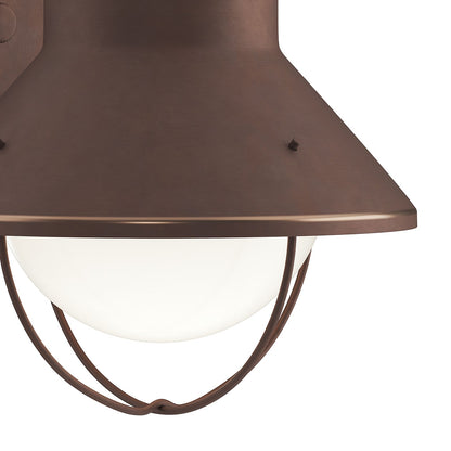Kichler Seaside 12in 1-Light Outdoor Wall Sconce | Olde Bronze Aluminum & Stainless Steel | Covered Patio & Entryway | Model 9022OZ