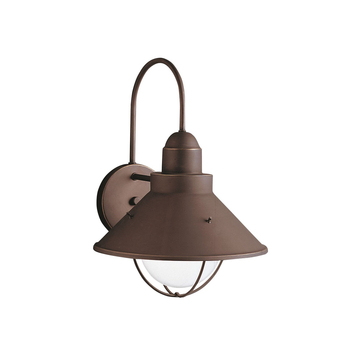 Kichler Seaside Outdoor Wall Light 1-Light | Rustic Olde Bronze Aluminum | Covered Patio & Entryway | 10.25 x 14.25 in | Model 9023OZ