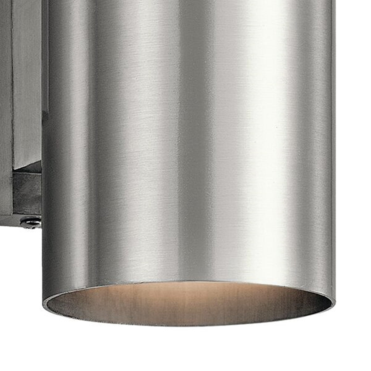 Kichler Wall Cylinder 1-Light | Brushed Aluminum | Outdoor Entryway & Patio | 4.75 x 7 in | Model 9234BA