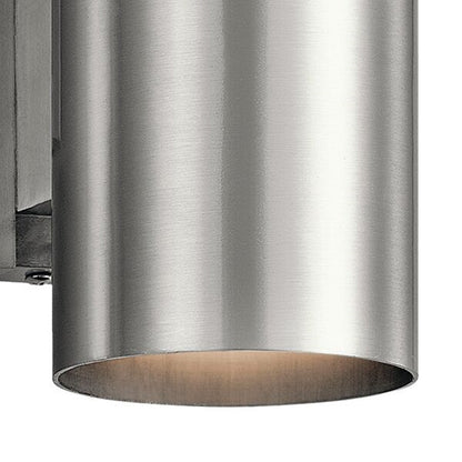 Kichler Wall Cylinder 1-Light | Brushed Aluminum | Outdoor Entryway & Patio | 4.75 x 7 in | Model 9234BA